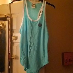 Pink aqua blue tank top